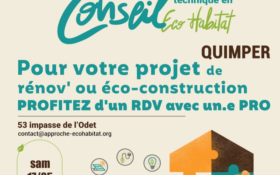 Quimper – Permanence Conseil en EcoHabitat